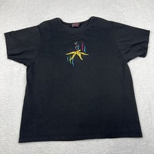 Vintage PGB Shirt Adult Large Black Short Sleeve Single Stitch Embroidered picture
