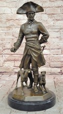 Frederick the Great Warrior King with two Dogs Bronze Sculpture Marble Statue picture