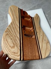 AAAAA Handcrafted 9-Piece Guitar Body Ash & Mahogany Satin Natural Wood Grain picture