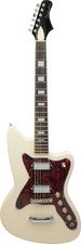 Silvertone Vintage White Offset Solid Body Electric Guitar w/ Bolt-On Neck / ... picture