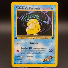 Pokemon Sabrina's Psyduck 99/132 - 1st Edition Gym Challenge NM 2000 WotC picture