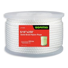 5/16'' 250' White Nylon Solid Braid Rope picture