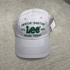 Lee American Original Salina Kansas 1889 Trucker Hat Cap Gray/Green/OSFA picture