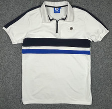 Brighton & Hove Albion White Striped 1/4 Zip Polo XXL Metal Logo picture