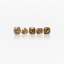 0.48ct Untreated 5pcs Natural Fancy Brown Hue Color Shape Loose Diamond Set VS  picture