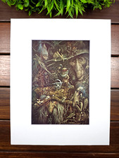 Brian Froud Dark Crystal Vintage Art Print-1977 Matted 11x14 Fantasy Wall Art picture