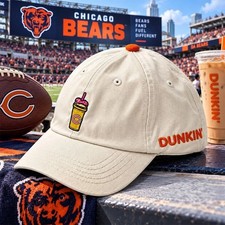 Dunkin Chicago Bears 2026 Hat Cap – Premium Embroidered NFL Football Fan Hat picture