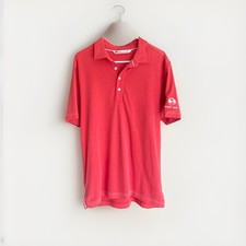 Travis Mathew Polo Shirt Mens Medium Red Pebble Beach Golf Links PGA picture