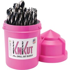 KnKut PINK 29 Piece Drill Buddy Jobber Length Drill Bit Set 1/16