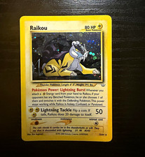 Pokemon TCG Raikou 13/64 Neo Revelation Holo Rare 80 HP English Unlimited picture