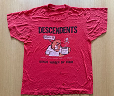 Vintage Descendents Bonus Winter 86 Tour Shirt Red 