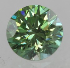 0.17 Carat Vivid Green VVS1 Round Brilliant Natural Enhanced Diamond 3.46m VIDEO picture