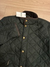 NWT Barbour Men’s Powell Quilted Jacket Olive Green Size S picture