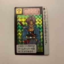 Dragon Ball Z Carddass No374 Trunks Holo Prism Vintage Japanese Card Bandai Rare picture