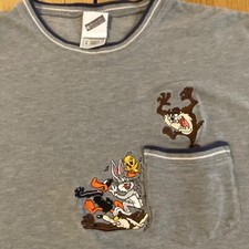 Vintage Looney Tunes 2001 Large t-shirt Warner Bros. Daffy Duck Tasmanian devil picture