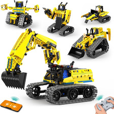 5-In-1 STEM Building Block Kit RC Robot Excavator Toys for Ages 8-13 picture