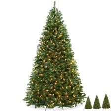 Pre-Lit Realistic Green Spruce Artificial Holiday Christmas Tree and Stand picture