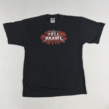 Vintage WCW Fall Brawl Shirt Mens XL Black Wrestling 1999 Tultex 90s Tee picture