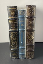 FRANKLIN LIBRARY Book Lot of 3 Signed First Leather Bound Books New SEALED picture
