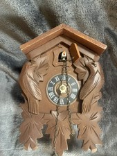 Vintage German-Cuckoo Clock-Wood Carved UNTESTED FOR PARTS/REPAIR picture