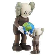 Kaws Promise Transmitting the Earth Home Deco Art Toy Collect gift 14in - Brown picture
