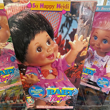 Vintage 1990 Galoob Baby Face So Happy Heidi #3 NIB Unopened NRFB 13” Poseable picture