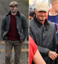 Charcoal Grey~ BECKHAM's Fav ~ BARBOUR  ASHBY Wax Cotton Jacket MSRP $425 picture
