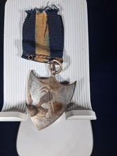 1928 STERLING SILVER FOB CRICET LEAGUES MEDAL picture
