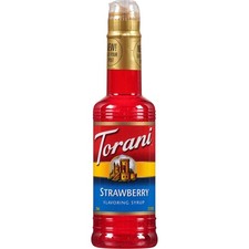 Torani Strawberry Syrup 12.7 Fl Oz Pure Cane Sugar Natural Flavor Beverage Mix picture