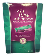 Poise Impressa Incontinence Bladder Supports Women Size 3 21 Count Exp 7/2027 picture
