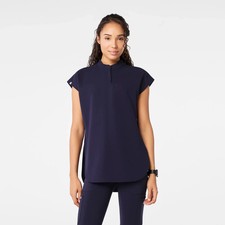 FIGS Women's Rafaela Tunic Scrub Top – Navy Blue – Medium NEW picture