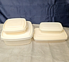 Lot of 4 Rubbermaid Servin Saver Rectangle #5, #10 Square #1, #3 Vintage Set picture