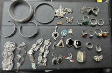 Huge Vintage Sterling Silver 925 Mexico, Navaho, Western Lot Scrap Jewelry picture