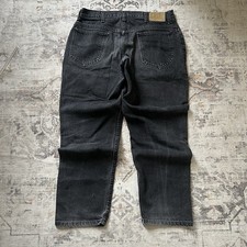 Vintage Lee Made in USA Black Faded Denim Jeans Straight Leg 90s picture