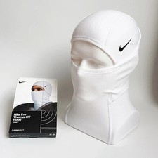 Nike Pro Hyperwarm Hood Therma Fit Unisex White Ski Mask Football picture