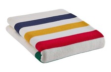 Hudson's Bay Company Stripes Cotton Summer Throw Blanket Knit Multi Cozy NWT picture