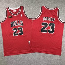 YOUTH Michael Jordan #23 97-98 Season Final Edition Retro Red Vintage Jersey picture
