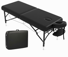 ABET Portable Foldable Massage Table, Black, 84in, Adjustable Height picture