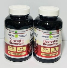 AMAZING FORMULAS QUERCETIN 965MG WITH BROMELAIN 240 VEGGIE  CAPSULES ( 2 PACK) picture
