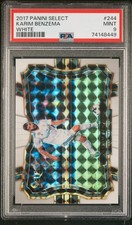 2017 Panini Select Karim Benzema /99 White Field Level PSA 9 Real Madrid #244 picture