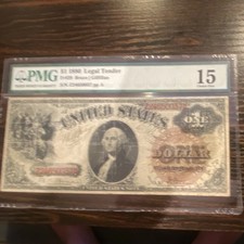 1880 United States $1 Large Size Legal Tender Banknote PMG 15 FR#29  picture