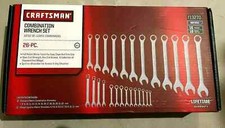 CRAFTSMAN 26 Pc COMBINATION WRENCH SET METRIC FULL POLISH BOX END NEW picture