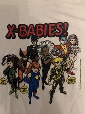 Vintage 1988 X-BABIES Marvel Comics X-Men T-Shirt Size L RARE Wolverine picture