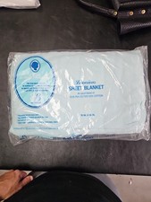 Vintage Bibb Lady Martha BLUE Luxurious Sheet Blanket (70”x90”) NOS - SEALED picture