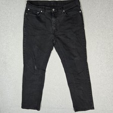 Levi's 541 Men Jeans 36X32 Black Denim Tapered Athletic Fit 29