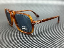 PERSOL PO3328S 96 56 Terra di Siena Brown Blue Men's 58 mm Sunglasses picture