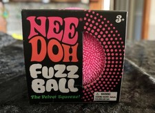 Schylling NEEDOH Fuzzball Pink Edition Authentic Factory Sealed Velvet Squeeze picture