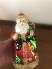 Vintage Inge Glas Christmas Ornament Santa Claus  picture
