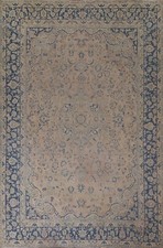 Muted Semi Antique Najafabad Traditional Floral Hand-knotted Wool Area Rug 10x13 picture