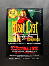 1996 MEAT LOAF 8 x 11 GLOSSY CONCERT FLYER AKASAKA BLITZ TOKYO JAPAN TOUR picture